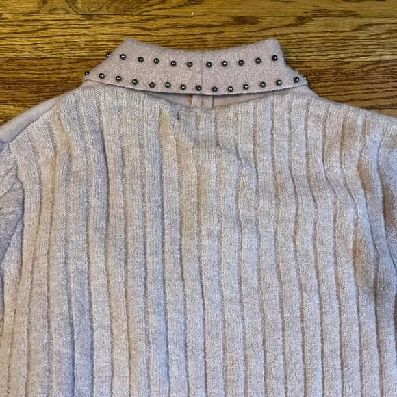 Simply Couture Pink Studded Cardigan Coat Button Closure Long Women’s Size Large - Picture 8 of 8